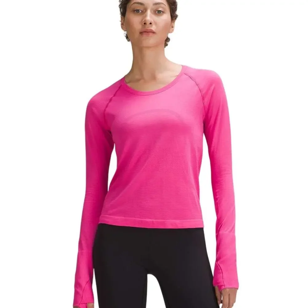 Lululemon Swiftly Tech Long-Sleeve Shirt 2.0 Race Length Sonic Neon Pink Size 6